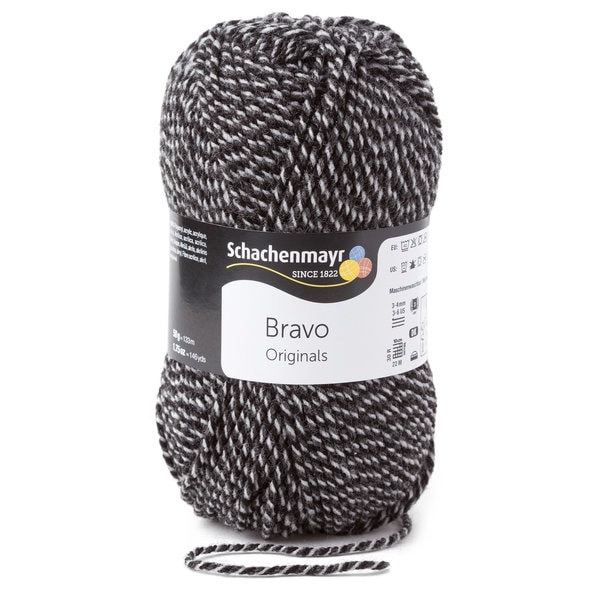 50g/133m / Schachenmayr BRAVO  / Acrylic yarn / milled graphite color