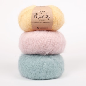 50/140m(1,8oz-153yds), DROPS Melody, Luxurious mix of merino wool and brushed alpaca