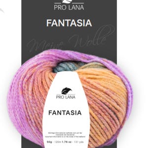 Virgin wool - merino extrafine, Pro Lana FANTASIA, polyamide, 50g-120m