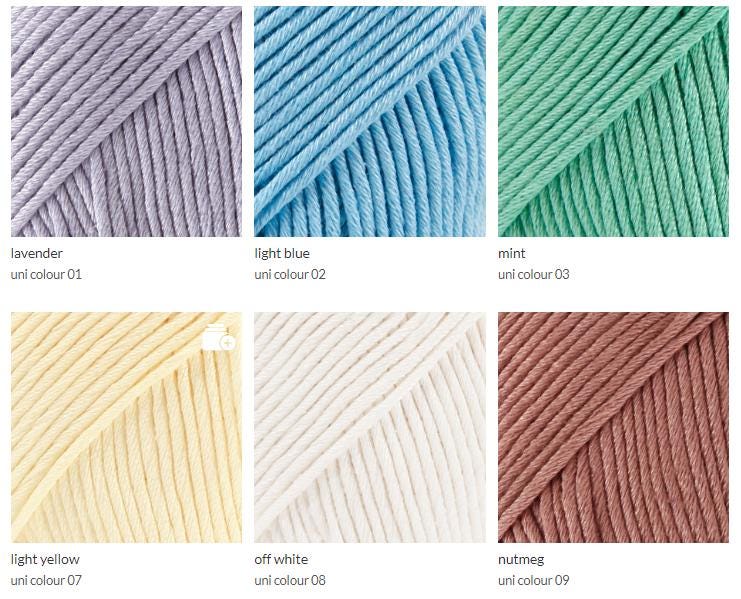 DROPS Muskat Cotton Yarn - 100% Mercerized Egyptian Cotton, DK Weight, 1.8 Oz / 109 Yards Per Ball