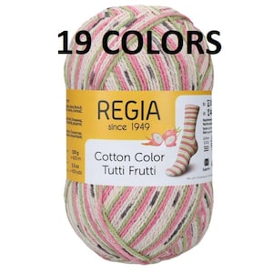 100g/420m(3.5 oz-459 yds),REGIA Cotton Color, Sock Yarn, Cotton, Polyamide, Polyester