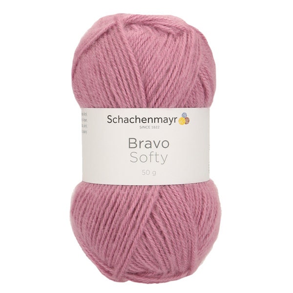 Schachenmayr BRAVO SOFTY / Acrylic yarn / Lilac pink color / 50 gr-140 m