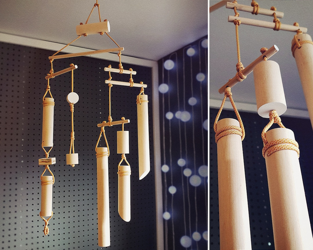 Natural Wood and White Ends With Goldenrod Paracord Rope Hanging ...