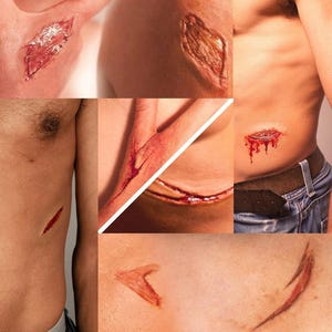 Silicone prosthetics Cuts C6+C14 - C5+C10 - C2+C17 - C4+C16 Platinum silicone gel with cap plastic edges