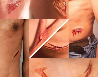Silicone Prosthetic Cuts – Platinum Silicone Special Effects Makeup