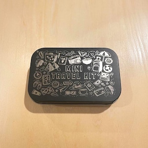 Mini Travel Kit Tin - Mint Tin, Tobacco Tin, Compartment Tin, Cigarette Case | Great Gift Custom Tin