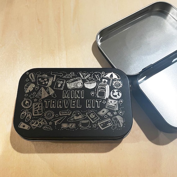 Mini Travel Kit Tin - Mint Tin, Tobacco Tin, Compartment Tin, Cigarette Case