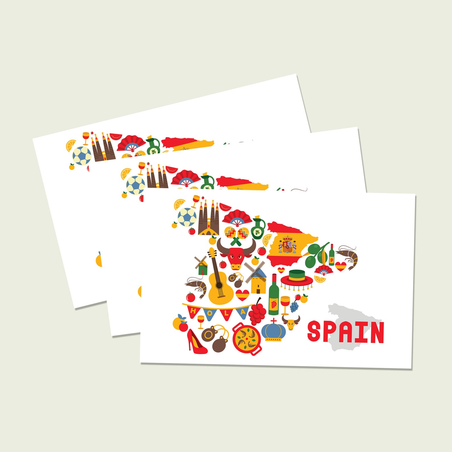 15 Spain Travel Postcard Set Postcards Pack Post Card Etsy