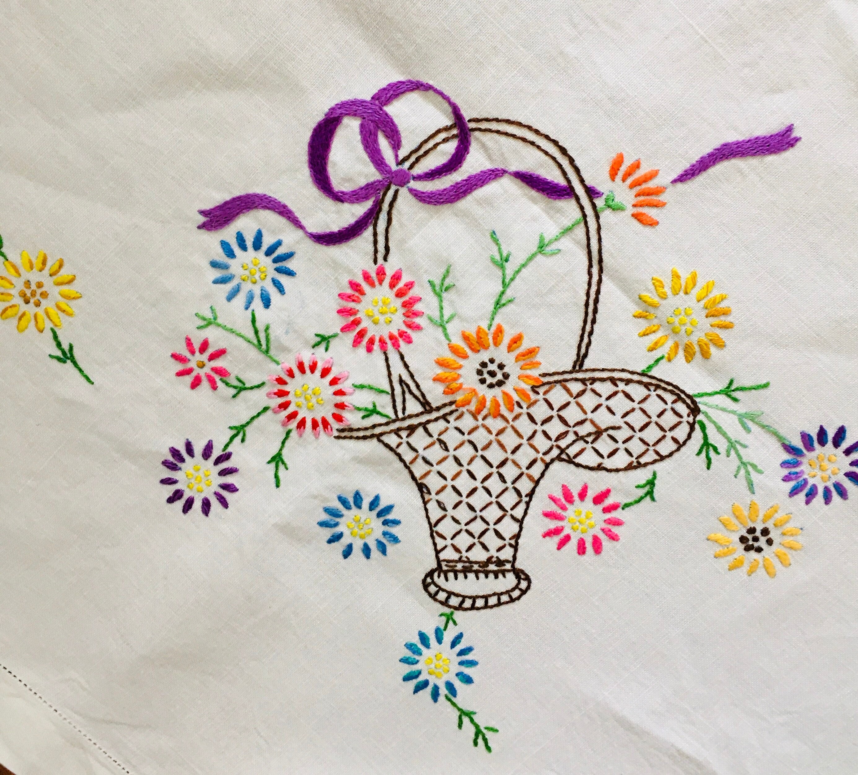 Reader's Embroidery: Flowered Tablecloths –