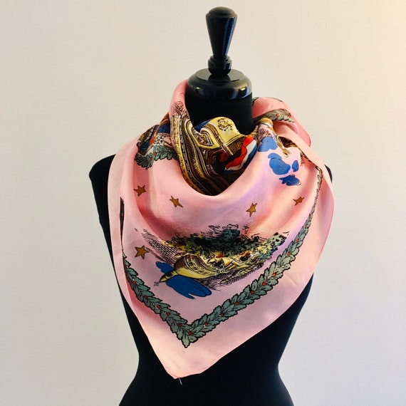 Vintage Paris ‘City of Light’ Scarf. Mid Century S