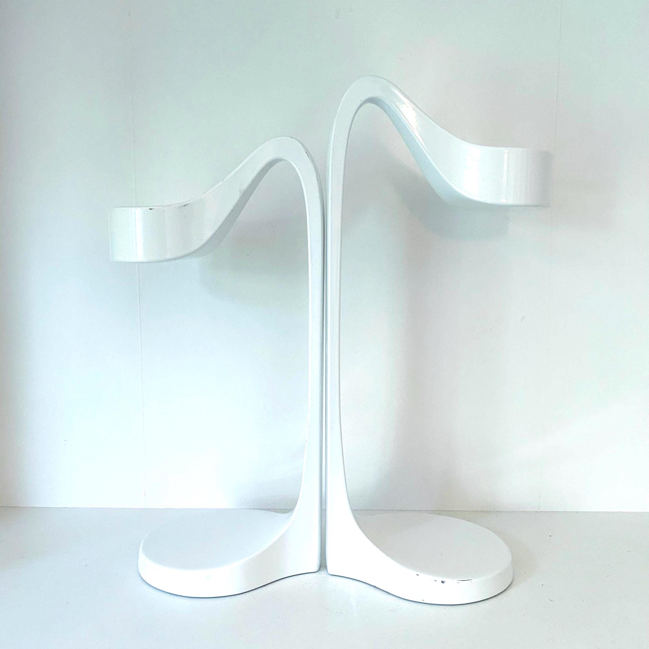 Vintage Ikea Candleholders. White Metal Jatteviktig Design