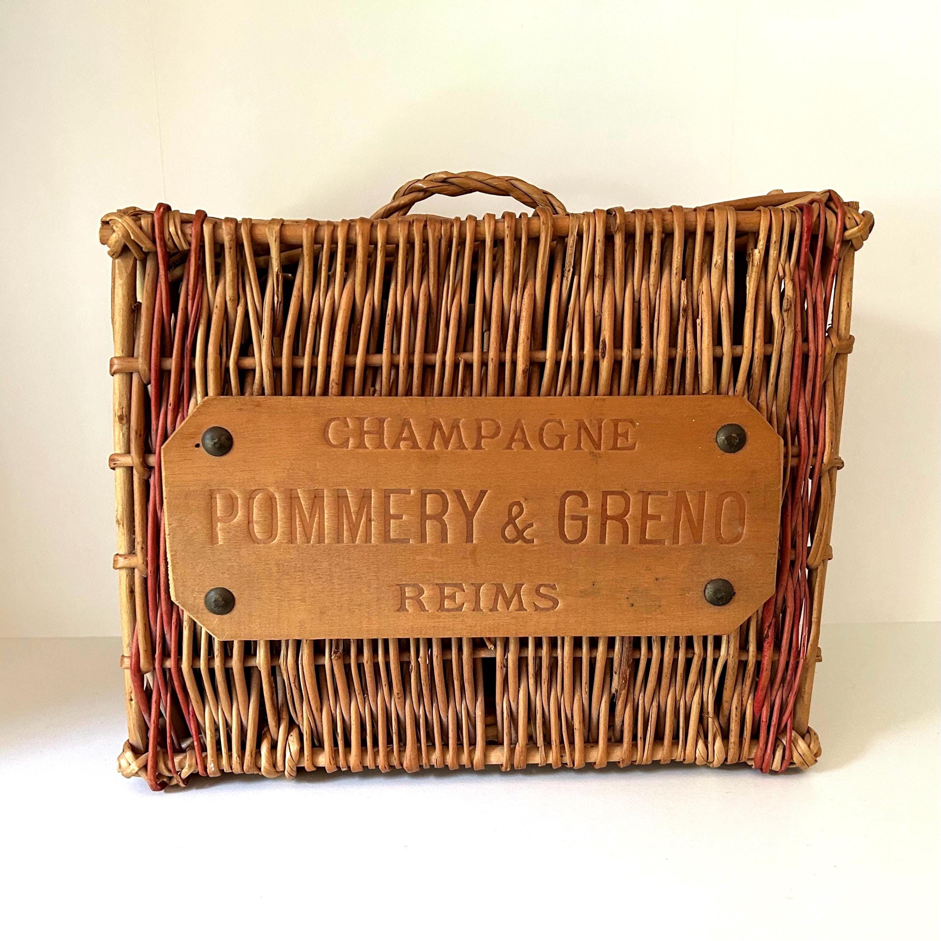 Vintage Champagne Wicker Pommery and Greno, Reims