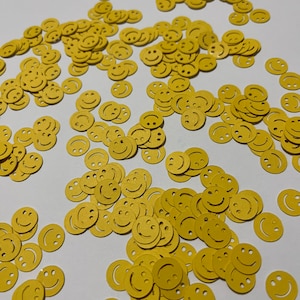 Smiley face confetti handmade