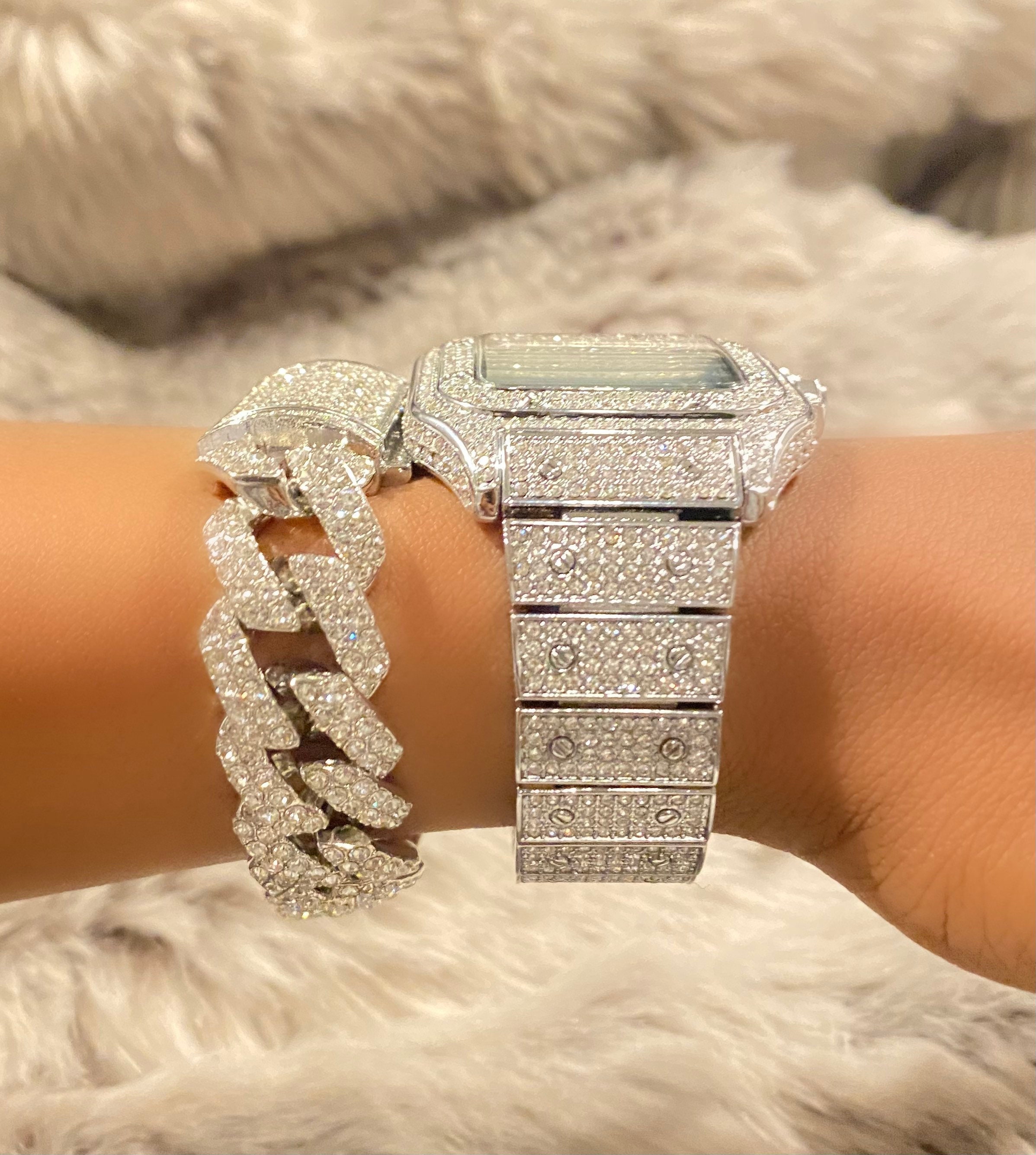 2024 Women's Silver Crystal Studded Diamond Watch, Rhinestone Watch, Hip  Hop Jewelry Crystal Watch, Diamond Watches, AP Watch 