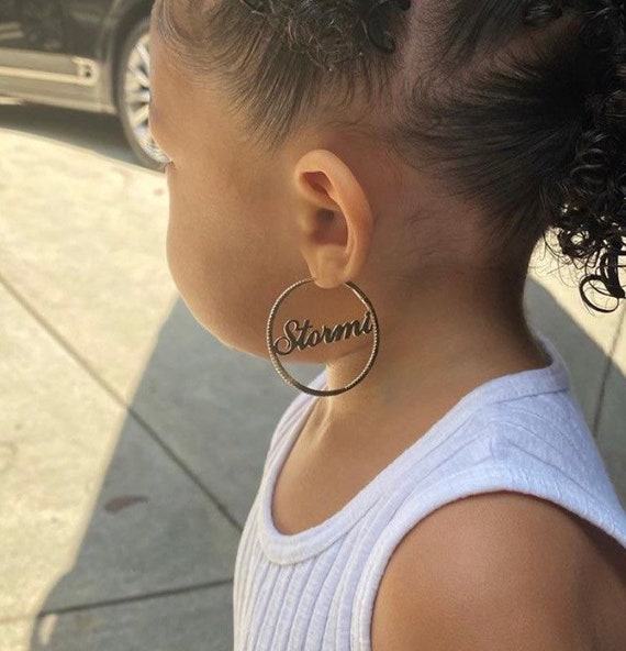 Small Kids Nameplate Earrings Etsy New Zealand
