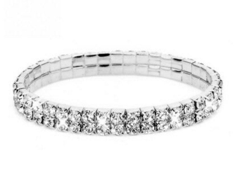 Diamond Tennis Anklet Silver Anklet Shiny Anklet Crystal Etsy