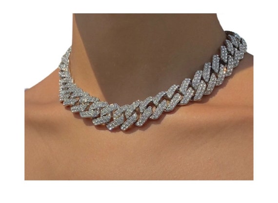 Platinum on sale choker chain