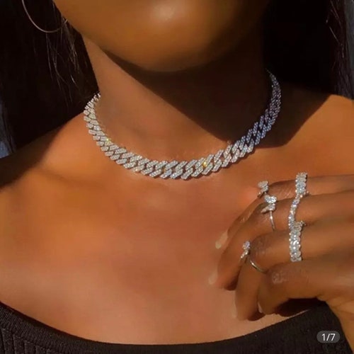 Dainty Cuban Link Choker Platinum 