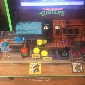 Arcade1up "TMNT" deck protector overlay - For the Arcade1up original "TMNT" deck
