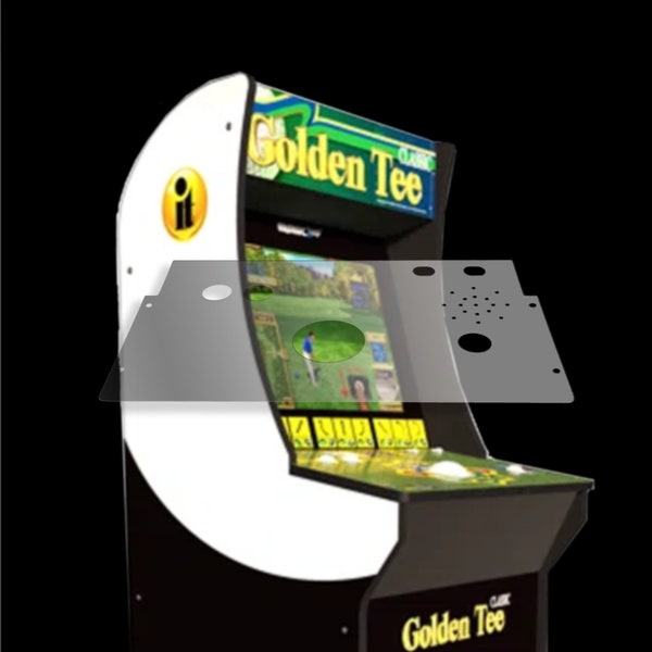 Arcade1up "Golden Tee" deck protector overlay - For the Arcade1up original "Golden Tee" (original Golden Tee) deck