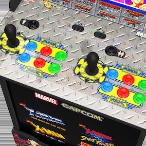 Arcade1up "X-men vs Street Fighter" deck protector overlay - For the Arcade1up original "X-men vs street" (wave 1) deck / panel
