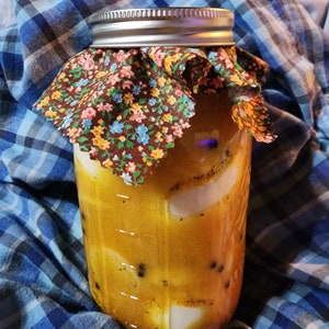 Pickled Mustard eggs made with Creole stone ground  Mustard.