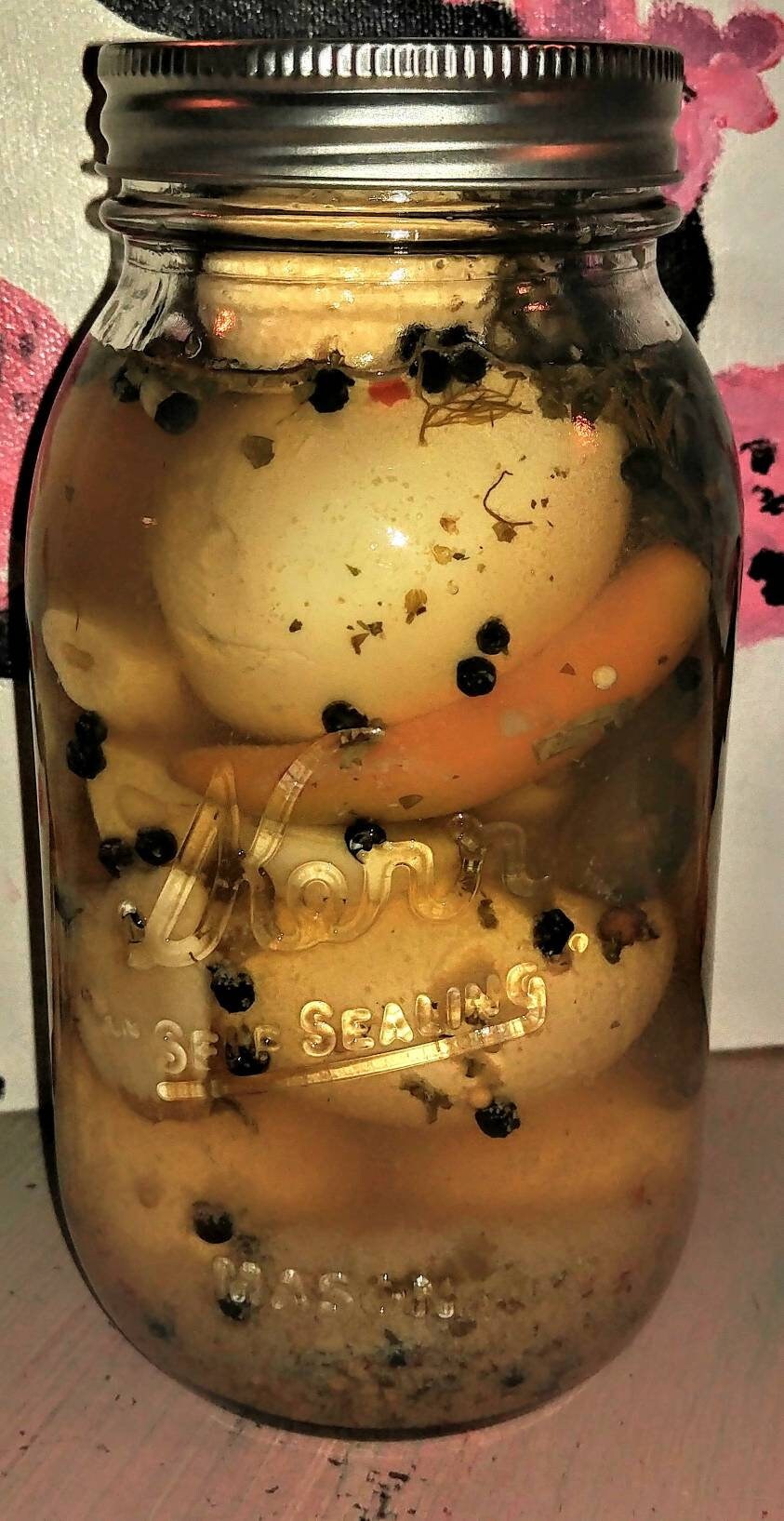 Pickled Eggszesty Garlic Dill Flavored. Quart Jar of Pickled Etsy