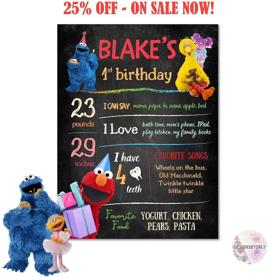 Sesame Street Posters All Prices Include Personalization, No Editing ...