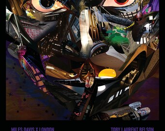 MILES DAVIS X LONDON - Barbican Limited Edition 50 - Giclee print of Toby Laurent Belson Samplism Artwork