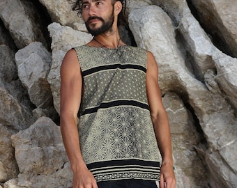 Geometric Structure Tank Top~Mens T-shirt~Tribal Clothing~Hippie Clothing~Festival Clothing~Psy Wear~Psychedelic Clothing~Psy Clothing~