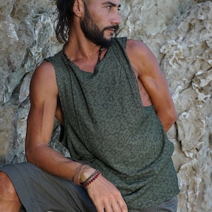 Geometric Shipibo Print Tank Top~Mens T-shirt~Tribal Clothing~Hippie Clothing~Festival Clothing~Psy Wear~Psychedelic Clothing~Psy Clothing