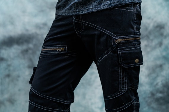 Panelled Baggy Trunks~Men Goa Pants~Tribal Clothing~Mens Hippie Clothing~Festival Clothing~Psy Wear~Psychedelic Clothing~Psy Clothing~