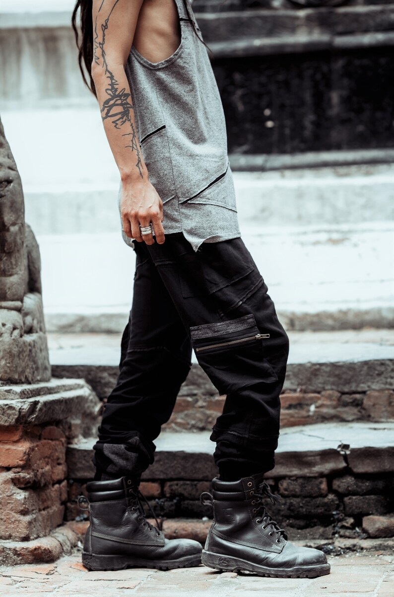 Panelled Baggy Trunks~Men Goa Pants~Tribal Clothing~Mens Hippie Clothing~Festival Clothing~Psy Wear~Psychedelic Clothing~Psy Clothing~