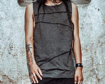 Dune Tanktop ~ T-shirt mannen ~ tribale kleding mannen ~ hippiekleding heren ~ festivalkleding man ~ psychedelische kleding ~ psychedelische kleding ~ psychedelische kleding mannen ~
