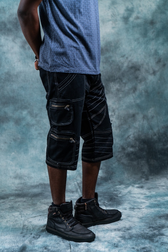 Panelled Baggy Trunks~Men Goa Pants~Tribal Clothing~Mens Hippie Clothing~Festival Clothing~Psy Wear~Psychedelic Clothing~Psy Clothing~