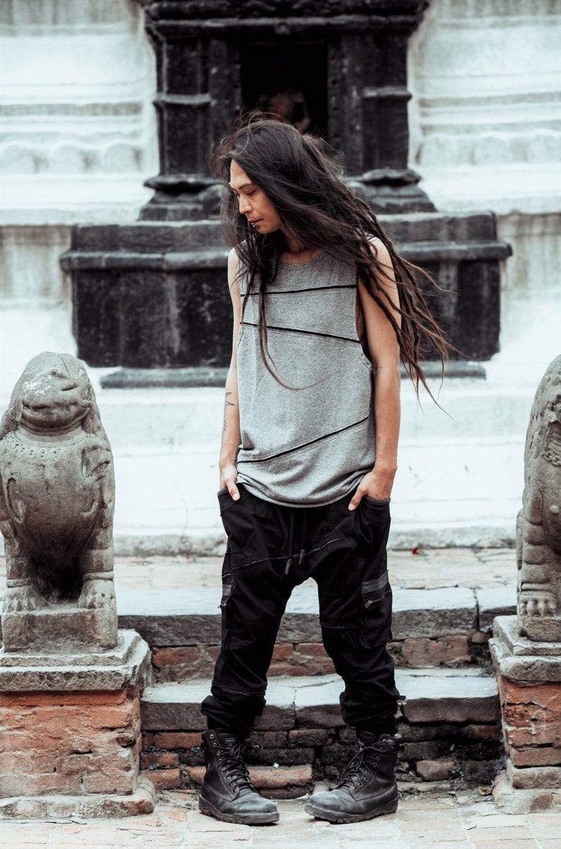 Panelled Baggy Trunks~Men Goa Pants~Tribal Clothing~Mens Hippie Clothing~Festival Clothing~Psy Wear~Psychedelic Clothing~Psy Clothing~