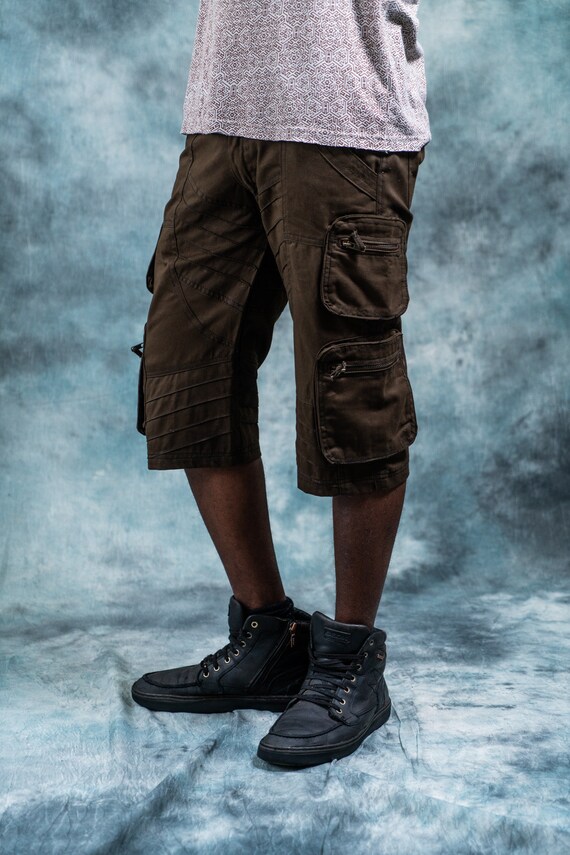 Panelled Baggy Trunks~Men Goa Pants~Tribal Clothing~Mens Hippie Clothing~Festival Clothing~Psy Wear~Psychedelic Clothing~Psy Clothing~