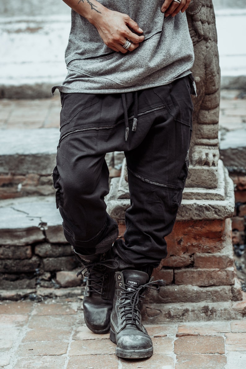 Panelled Baggy Trunks~Men Goa Pants~Tribal Clothing~Mens Hippie Clothing~Festival Clothing~Psy Wear~Psychedelic Clothing~Psy Clothing~
