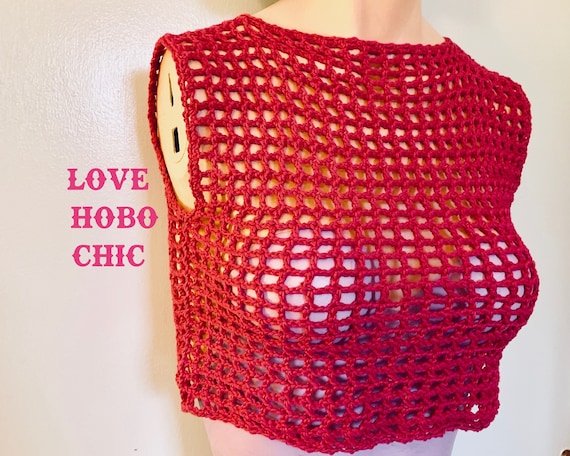 crochet net top