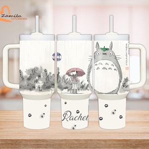 Personalized Totoro Tumbler: Studio Ghibli Stainless Steel Travel Mug