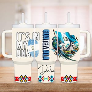 Personalized Guatemala Heritage Tumbler: 30oz/40oz Stainless Steel Travel Mug