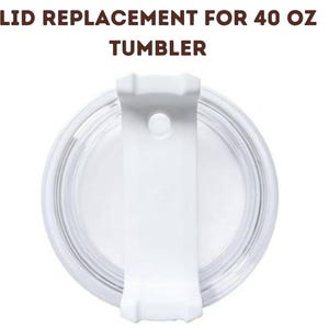 40oz Tumbler Lid Replacement: Stanley Quencher Compatible, White, BPA-Free
