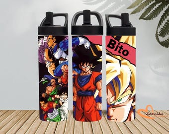 Personalized 20 oz Anime Tumbler – Epic Saiyan Power Design for Anime Fans – Personalized Stainless Steel tumbler, Cartoon 20 oz Tumbler