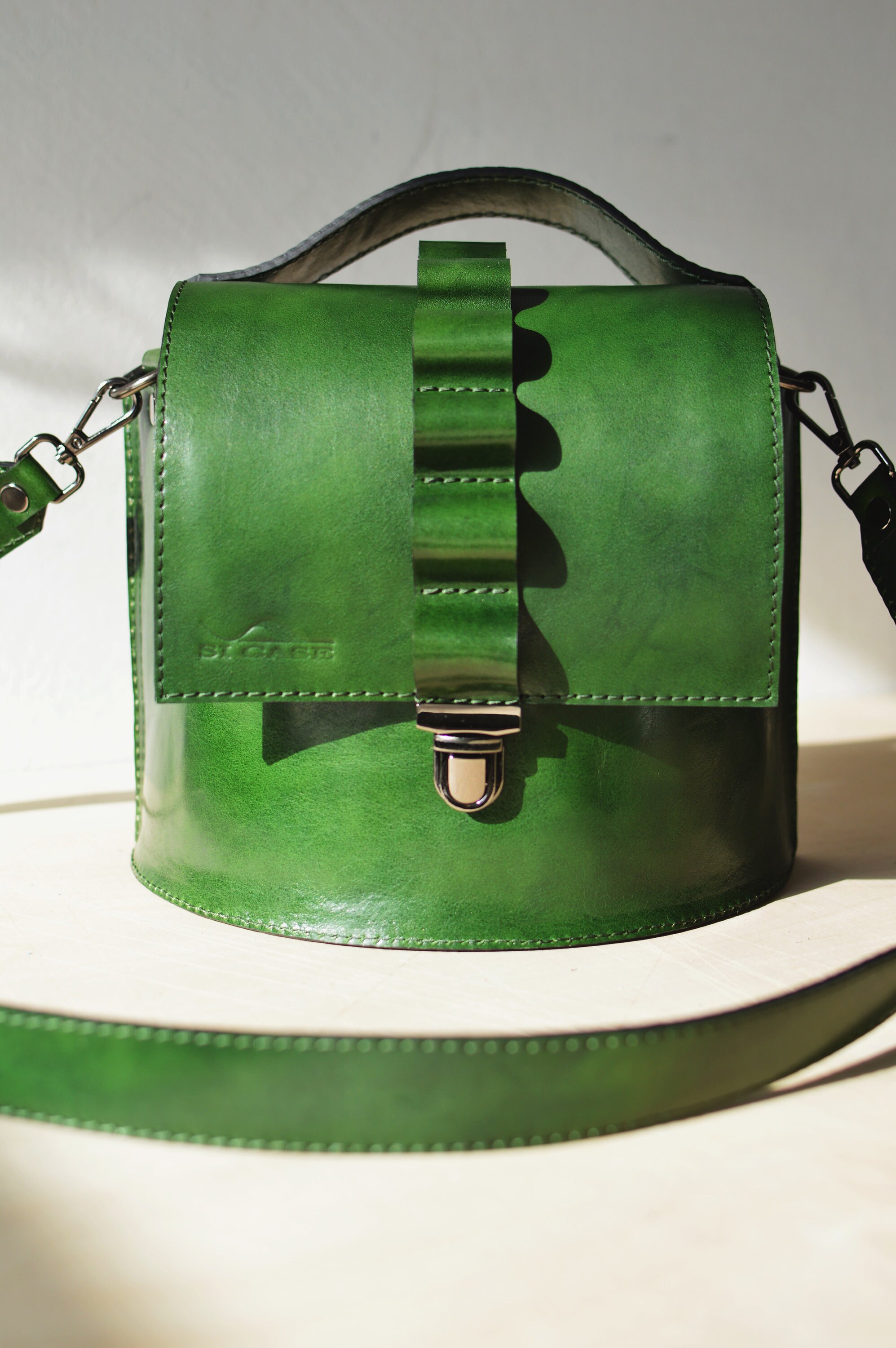 Women Leather Bag Minimalist Bag Gift for Her Green Etsy UK