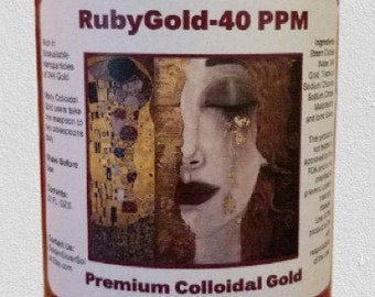 RubyGold 40 PPM Colloidal Gold-32 ounces