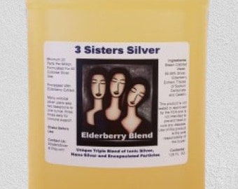 3SS-Elderberry Blend 20 PPM Colloidal Silver-128 ounces