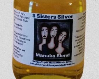 3SS-Manuka Blend 20 PPM Colloidal Silver-16 ounces