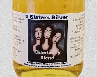 3SS-Elderberry Blend 20 PPM Colloidal Silver-16 ounces