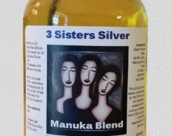 3SS-Manuka Blend 20 PPM Colloidal Silver-32 ounces