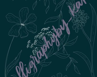 Blue Florals PNG